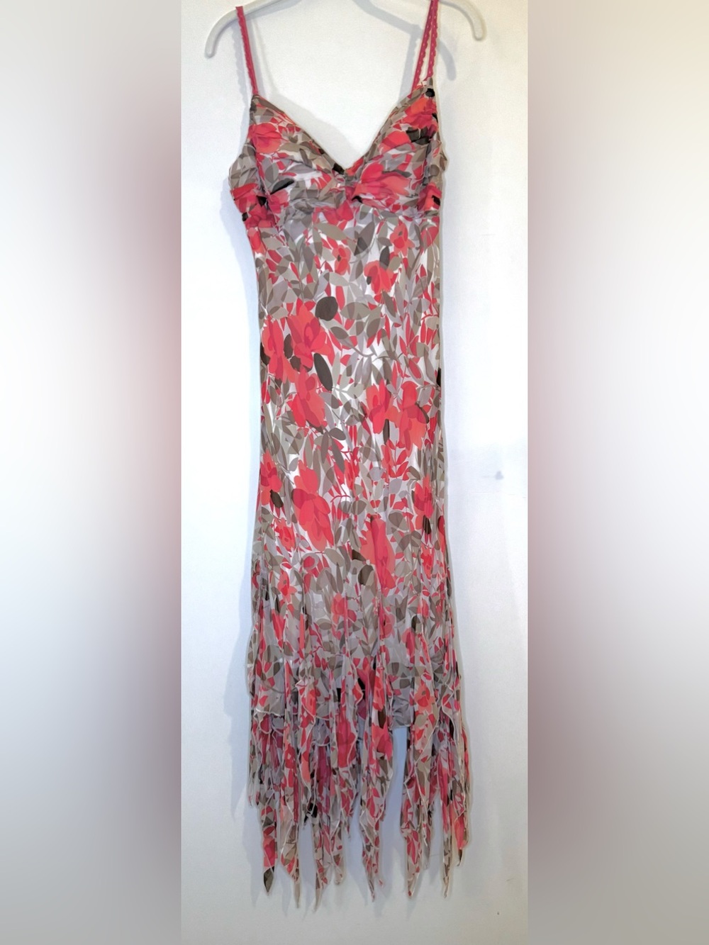 Floral Silk Slip Dress Y2K vintage